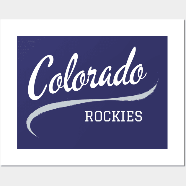 Rockies Retro Wall Art by CityTeeDesigns